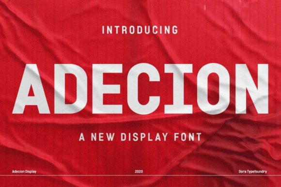 Adecion: A Bold, Simple Display Font for Real Branding Work