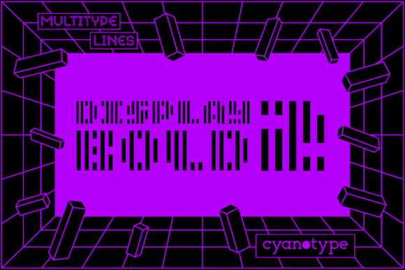 MultiType Lines Display Bold 2: A Pixel-Playful Display Font for Editorial Moments