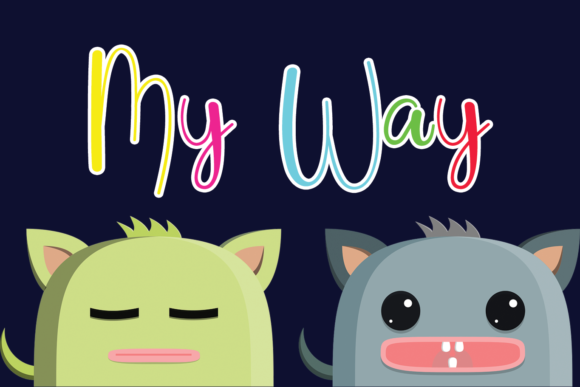 My Way Font: A Playful Display Typeface for Digital Brands