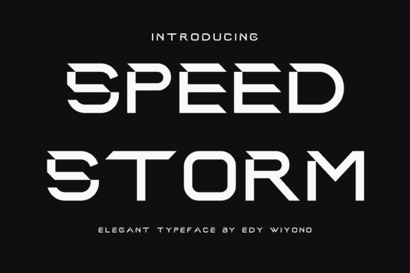 Speed Storm: A Bold Display Font for Impactful Branding