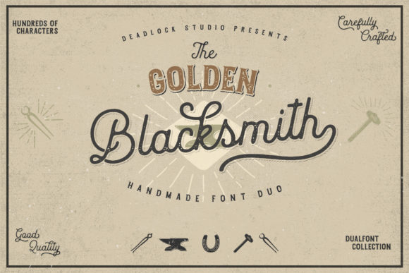 The Golden Blacksmith: A Vintage Script & Display Font That Just Works