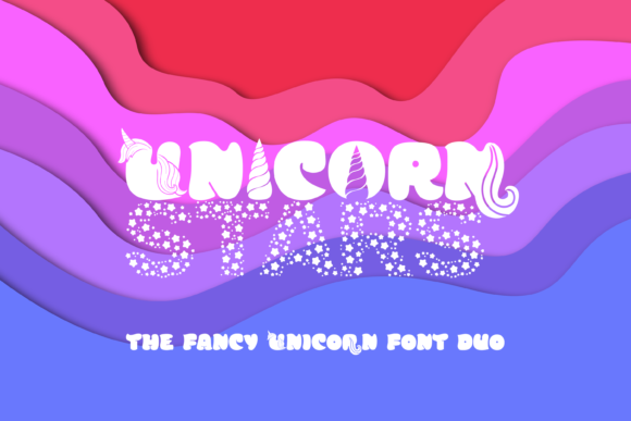 Unicorn Stars Duo: A Decorative Font That Captures Attention
